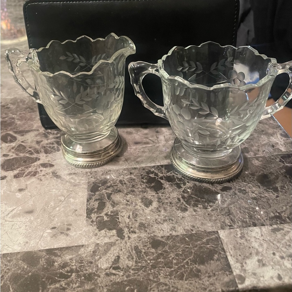 The Cambridge Satchel Company Glass Cream and Sugar Set